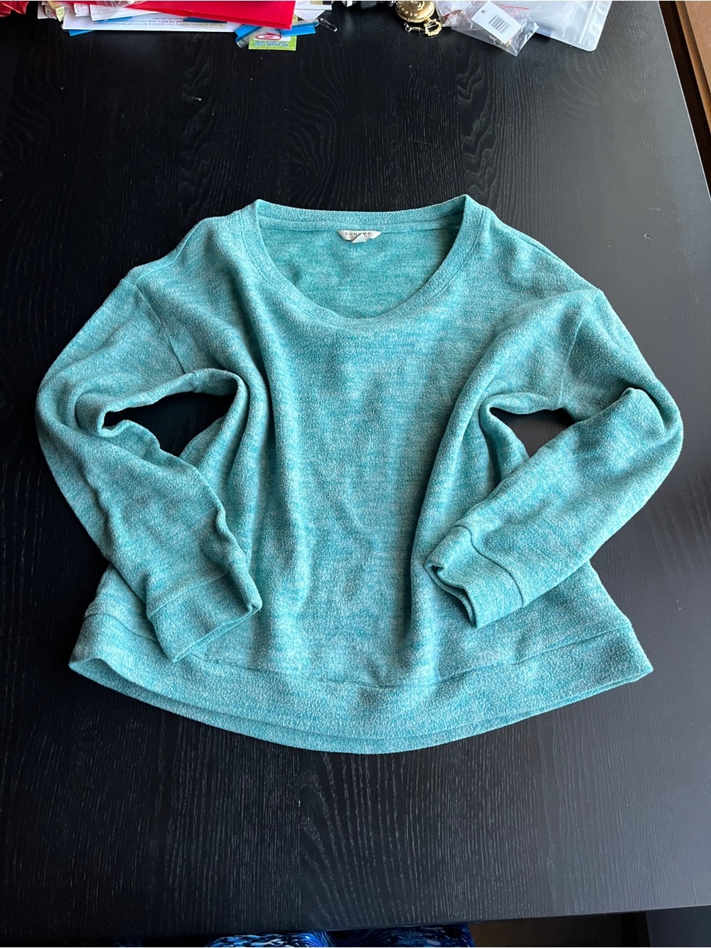 Sonoma Teal Crewneck Long Sleeve Pullover